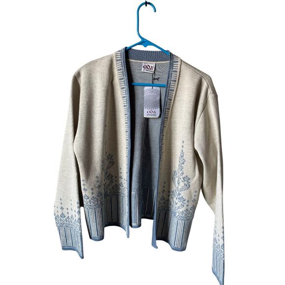 NWT Oda of Norway Woolmark Pure New Wool Open Cardigan- Size Medium - Picture 16 of 16